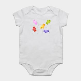 Cute jelly babies candy sweets cartoon Baby Bodysuit